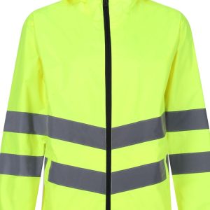 Regatta TRW497 20070 Professional Hi-Vis Waterproof and Windproof Pack away Jacket, Yellow, L