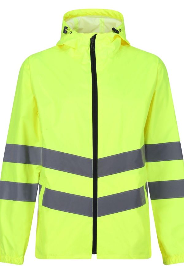 Regatta TRW497 20070 Professional Hi-Vis Waterproof and Windproof Pack away Jacket, Yellow, L