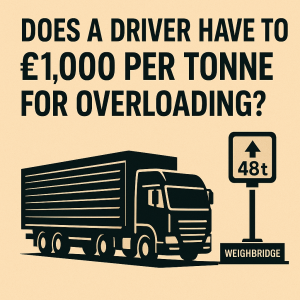Does a driver have to pay a £1000 per ton
