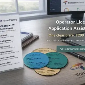 Operator Licence Application Assistance from Transcom National Training for Restricted, Standard National and Standard International licence applicants
